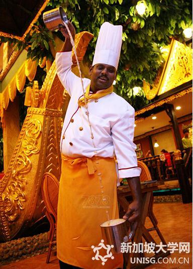 新加坡独特的拉茶艺术